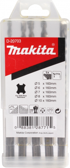 Набор буров Makita D-20703 SDS-plus (5-10 мм; 5 шт.)