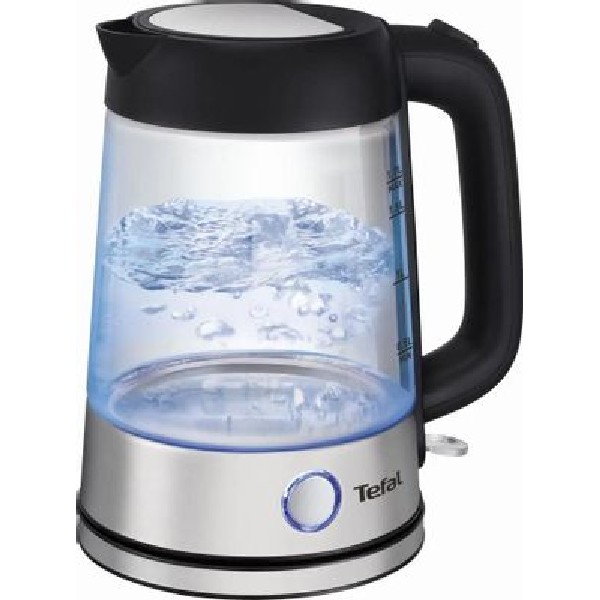 Электрический чайник Tefal Glass Kettle KI750D30 серебристый 1,7 л